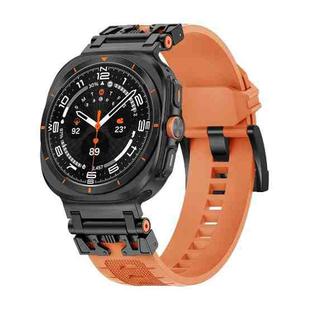 For Samsung Galaxy Watch UItra 47mm Armor TPU Sports Watch Band(Orange Black)