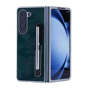 For Samsung Galaxy Z Fold6 5G PC Hybrid PU Stand Foldable Phone Case with Touch Pen(Green)