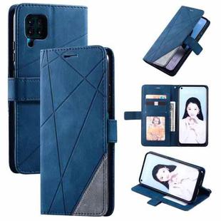For Huawei P40 Lite Skin Feel Splicing Horizontal Flip Leather Case with Holder & Card Slots & Wallet & Photo Frame(Blue)
