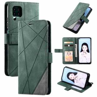 For Huawei P40 Lite Skin Feel Splicing Horizontal Flip Leather Case with Holder & Card Slots & Wallet & Photo Frame(Green)