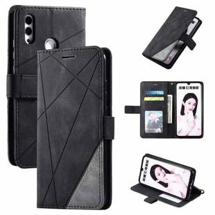 For Huawei Honor 10 Lite Skin Feel Splicing Horizontal Flip Leather Case with Holder & Card Slots & Wallet & Photo Frame(Black)