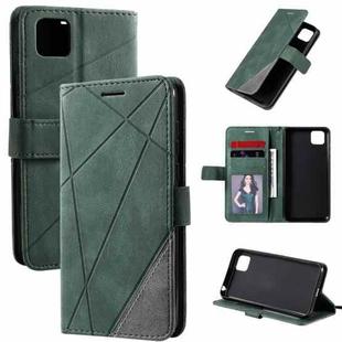 For Huawei Y5p / Honor 9s Skin Feel Splicing Horizontal Flip Leather Case with Holder & Card Slots & Wallet & Photo Frame(Green)