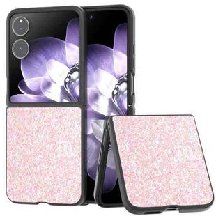 For Xiaomi Mix Flip Black Frame Colorful Glitter Phone Case(Pink)