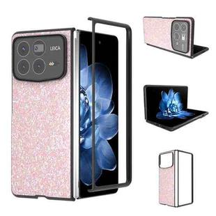 For Xiaomi Mix Fold 4 Black Frame Colorful Glitter Phone Case(Pink)