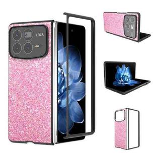 For Xiaomi Mix Fold 4 Black Frame Colorful Glitter Phone Case(Purple Pink)