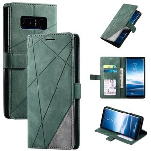 For Samsung Galaxy Note 8 Skin Feel Splicing Horizontal Flip Leather Case with Holder & Card Slots & Wallet & Photo Frame(Green)