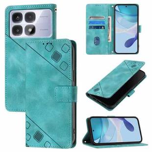 For Redmi K70 Ultra 5G Global Skin-feel Embossed Leather Phone Case(Green)