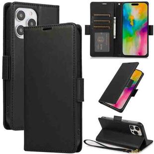 For iPhone 11 Pro Side Buckle RFID Anti-theft Leather Phone Case(Black)