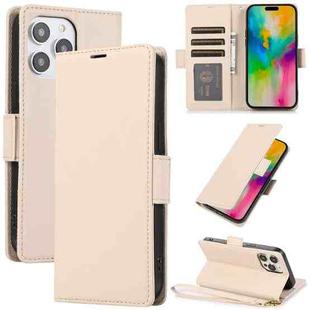 For iPhone 11 Pro Side Buckle RFID Anti-theft Leather Phone Case(Apricot)