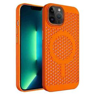 For iPhone 13 Pro Max Ice Feeling Cooling MagSafe Magnetic Phone Case(Orange)