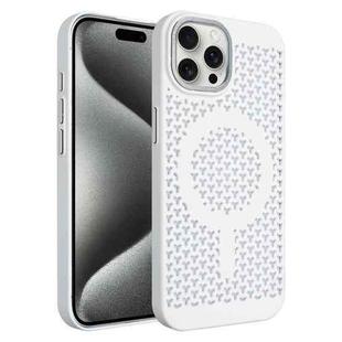 For iPhone 15 Pro Ice Feeling Cooling MagSafe Magnetic Phone Case(White)