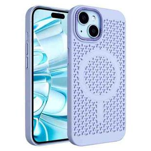 For iPhone 16 Plus Ice Feeling Cooling MagSafe Magnetic Phone Case(Light Purple)