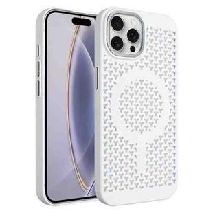 For iPhone 16 Pro Ice Feeling Cooling MagSafe Magnetic Phone Case(White)