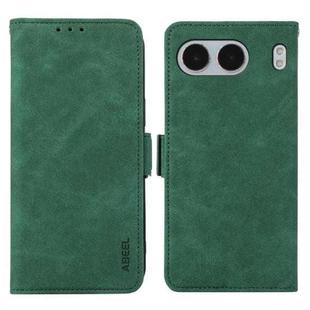 For OnePlus Nord 4 ABEEL Frosted Magnetic RFID Leather Phone Case(Green)