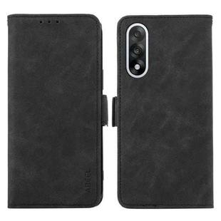 For OnePlus Nord 5 / Ace 5 Ultra ABEEL Frosted Magnetic RFID Leather Phone Case(Black)