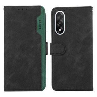 For OnePlus Nord 5 / Ace 5 Ultra ABEEL Color Block Magnetic RFID Leather Phone Case(Black-Green)