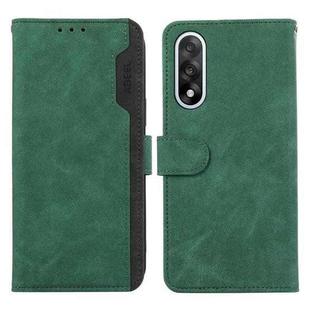 For OnePlus Nord 5 / Ace 5 Ultra ABEEL Color Block Magnetic RFID Leather Phone Case(Green-Black)