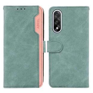 For OnePlus Nord 5 / Ace 5 Ultra ABEEL Color Block Magnetic RFID Leather Phone Case(Cyan-Pink)