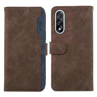 For OnePlus Nord 5 / Ace 5 Ultra ABEEL Color Block Magnetic RFID Leather Phone Case(Brown-Blue)