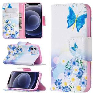 For iPhone 12 mini Colored Drawing Pattern Horizontal Flip Leather Case with Holder & Card Slots & Wallet(Butterfly Love)