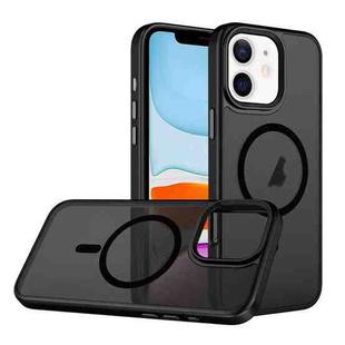 For iPhone 11 Skin Feel Frosted MagSafe Magnetic Phone Case(Transparent Black)