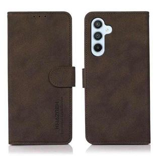 For Samsung Galaxy A17 5G KHAZNEH Matte Texture Leather Phone Case(Brown)