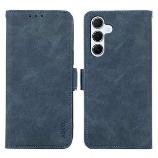 For Samsung Galaxy A17 5G ABEEL Frosted Magnetic RFID Leather Phone Case(Blue)