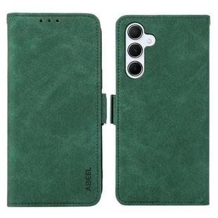 For Samsung Galaxy A17 5G ABEEL Frosted Magnetic RFID Leather Phone Case(Green)