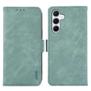 For Samsung Galaxy A17 5G ABEEL Frosted Magnetic RFID Leather Phone Case(Cyan)