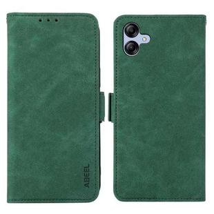For Samsung Galaxy A07 5G ABEEL Frosted Magnetic RFID Leather Phone Case(Green)