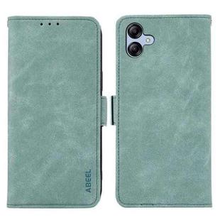 For Samsung Galaxy A07 5G ABEEL Frosted Magnetic RFID Leather Phone Case(Cyan)