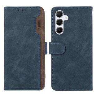 For Samsung Galaxy A17 5G ABEEL Color Block Magnetic RFID Leather Phone Case(Blue-Brown)