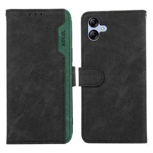 For Samsung Galaxy A07 5G ABEEL Color Block Magnetic RFID Leather Phone Case(Black-Green)