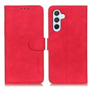 For Samsung Galaxy A26 5G KHAZNEH Retro Texture Horizontal Flip Leather Phone Case(Red)