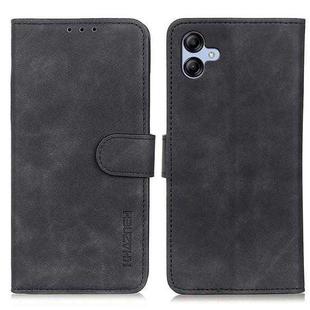 For Samsung Galaxy A07 5G KHAZNEH Retro Texture Horizontal Flip Leather Phone Case(Black)