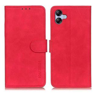 For Samsung Galaxy A07 5G KHAZNEH Retro Texture Horizontal Flip Leather Phone Case(Red)