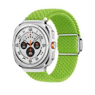 For Samsung Galaxy Watch Ultra 47mm Nylon Loop Magnetic Buckle Watch Band(Yellow Green)