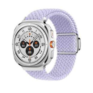 For Samsung Galaxy Watch Ultra 47mm Nylon Loop Magnetic Buckle Watch Band(Fog Purple)