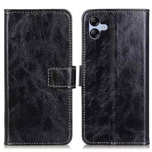 For Samsung Galaxy A07 5G Retro Crazy Horse Texture Leather Phone Case(Black)