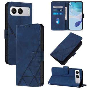 For OnePlus Nord 4 5G Crossbody 3D Embossed Flip Leather Phone Case(Blue)