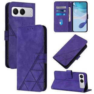 For OnePlus Nord 4 5G Crossbody 3D Embossed Flip Leather Phone Case(Purple)