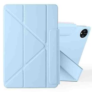 For Honor MagicPad 2 12.3 Fixed Buckle Magnetic Deformation Leather Tablet Case(Ice Blue)