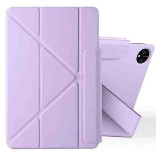 For Honor MagicPad 2 12.3 Fixed Buckle Magnetic Deformation Leather Tablet Case(Taro Purple)