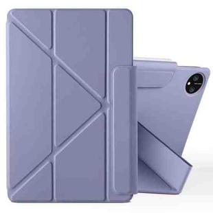 For Honor MagicPad 2 12.3 Fixed Buckle Magnetic Deformation Leather Tablet Case(Lavender Purple)