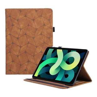 For iPad Air 2024 / Air 2022 10.9 Embossed Geometric Leather Smart Tablet Case(Brown)