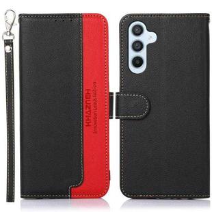 For Samsung Galaxy A36 5G KHAZNEH Litchi Texture Leather RFID Phone Case(Black)
