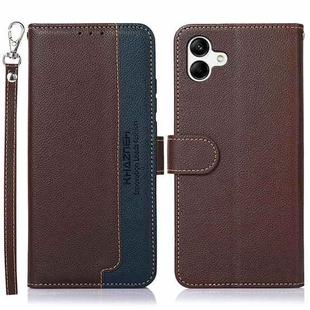 For Samsung Galaxy A07 5G KHAZNEH Litchi Texture Leather RFID Phone Case(Brown)
