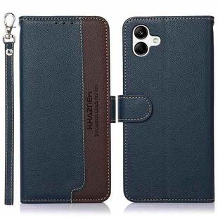 For Samsung Galaxy A07 5G KHAZNEH Litchi Texture Leather RFID Phone Case(Blue)