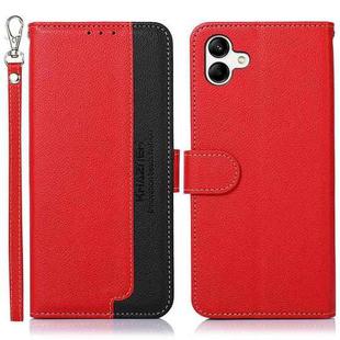 For Samsung Galaxy A07 5G KHAZNEH Litchi Texture Leather RFID Phone Case(Red)