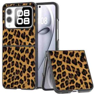 For Huawei nova Flip Black Frame Leopard Phone Case(Leopard Print)